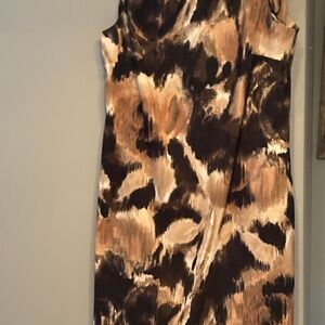 Elegant Brown and Black Women's Dress